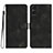 Custodia Portafoglio In Pelle Cover con Supporto YX3 per Sony Xperia 1 V Nero