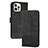 Custodia Portafoglio In Pelle Cover con Supporto YX4 per Apple iPhone 14 Pro Max Nero