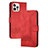 Custodia Portafoglio In Pelle Cover con Supporto YX4 per Apple iPhone 14 Pro Max Rosso