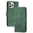 Custodia Portafoglio In Pelle Cover con Supporto YX4 per Apple iPhone 14 Pro Verde