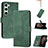 Custodia Portafoglio In Pelle Cover con Supporto YX4 per Samsung Galaxy S22 5G Verde