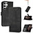 Custodia Portafoglio In Pelle Cover con Supporto YX4 per Samsung Galaxy S22 Ultra 5G Nero