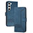 Custodia Portafoglio In Pelle Cover con Supporto YX4 per Samsung Galaxy S24 5G Blu