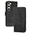 Custodia Portafoglio In Pelle Cover con Supporto YX4 per Samsung Galaxy S24 5G Nero