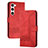 Custodia Portafoglio In Pelle Cover con Supporto YX4 per Samsung Galaxy S24 5G Rosso