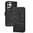 Custodia Portafoglio In Pelle Cover con Supporto YX4 per Samsung Galaxy S24 Ultra 5G Nero