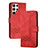 Custodia Portafoglio In Pelle Cover con Supporto YX4 per Samsung Galaxy S24 Ultra 5G Rosso