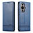 Custodia Portafoglio In Pelle Cover con Supporto YZ1 per Huawei Nova 11 Blu