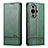 Custodia Portafoglio In Pelle Cover con Supporto YZ1 per Huawei Nova 11 Verde