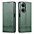 Custodia Portafoglio In Pelle Cover con Supporto YZ1 per Huawei Nova 11i Verde