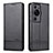 Custodia Portafoglio In Pelle Cover con Supporto YZ1 per Huawei P60 Nero