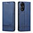 Custodia Portafoglio In Pelle Cover con Supporto YZ1 per Oppo A78 4G Blu