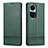 Custodia Portafoglio In Pelle Cover con Supporto YZ1 per Oppo Reno10 5G Verde