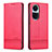 Custodia Portafoglio In Pelle Cover con Supporto YZ1 per Oppo Reno10 Pro 5G Rosa Caldo