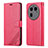 Custodia Portafoglio In Pelle Cover con Supporto YZ3 per Oppo Find X6 5G Rosa Caldo