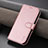 Custodia Portafoglio In Pelle Cover con Supporto YZ5 per Apple iPhone 15 Pro Max Oro Rosa