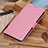 Custodia Portafoglio In Pelle Cover con Supporto Z01 per Apple iPhone 15 Pro Max Rosa