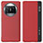 Custodia Portafoglio In Pelle Cover con Supporto ZL2 per Huawei Mate X3 Rosso