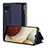 Custodia Portafoglio In Pelle Cover con Supporto ZL2 per Samsung Galaxy A12 5G Blu