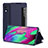 Custodia Portafoglio In Pelle Cover con Supporto ZL2 per Samsung Galaxy A40 Blu