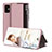 Custodia Portafoglio In Pelle Cover con Supporto ZL2 per Samsung Galaxy M40S Oro Rosa