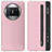 Custodia Portafoglio In Pelle Cover con Supporto ZL4 per Huawei Mate X3 Oro Rosa