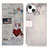 Custodia Portafoglio In Pelle Fantasia Modello Cover con Supporto A07 per Apple iPhone 15