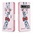 Custodia Portafoglio In Pelle Fantasia Modello Cover con Supporto B01F per Google Pixel 7a 5G Rosa