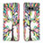 Custodia Portafoglio In Pelle Fantasia Modello Cover con Supporto B01F per Google Pixel 7a 5G Verde