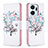 Custodia Portafoglio In Pelle Fantasia Modello Cover con Supporto B01F per Huawei Honor X7a Bianco