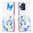 Custodia Portafoglio In Pelle Fantasia Modello Cover con Supporto B01F per Motorola Moto E13