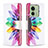 Custodia Portafoglio In Pelle Fantasia Modello Cover con Supporto B01F per Motorola Moto Edge (2023) 5G Multicolore