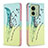 Custodia Portafoglio In Pelle Fantasia Modello Cover con Supporto B01F per Motorola Moto Edge (2023) 5G Verde Pastello
