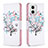 Custodia Portafoglio In Pelle Fantasia Modello Cover con Supporto B01F per Motorola Moto G73 5G Bianco