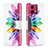 Custodia Portafoglio In Pelle Fantasia Modello Cover con Supporto B01F per Motorola Moto G84 5G Multicolore