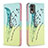 Custodia Portafoglio In Pelle Fantasia Modello Cover con Supporto B01F per Nokia C32