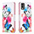 Custodia Portafoglio In Pelle Fantasia Modello Cover con Supporto B01F per Nokia C32