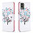 Custodia Portafoglio In Pelle Fantasia Modello Cover con Supporto B01F per Nokia C32 Bianco