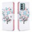 Custodia Portafoglio In Pelle Fantasia Modello Cover con Supporto B01F per Nokia G22