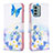 Custodia Portafoglio In Pelle Fantasia Modello Cover con Supporto B01F per Nokia G22 Blu