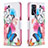 Custodia Portafoglio In Pelle Fantasia Modello Cover con Supporto B01F per Oppo A16 Colorato