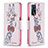 Custodia Portafoglio In Pelle Fantasia Modello Cover con Supporto B01F per Oppo A16s Rosa