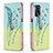 Custodia Portafoglio In Pelle Fantasia Modello Cover con Supporto B01F per Oppo A16s Verde Pastello
