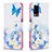 Custodia Portafoglio In Pelle Fantasia Modello Cover con Supporto B01F per Oppo A54 4G Blu