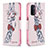 Custodia Portafoglio In Pelle Fantasia Modello Cover con Supporto B01F per Oppo A54 5G