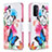 Custodia Portafoglio In Pelle Fantasia Modello Cover con Supporto B01F per Oppo A54 5G