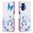 Custodia Portafoglio In Pelle Fantasia Modello Cover con Supporto B01F per Oppo A54s Blu