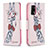 Custodia Portafoglio In Pelle Fantasia Modello Cover con Supporto B01F per Oppo A74 4G Rosa