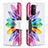 Custodia Portafoglio In Pelle Fantasia Modello Cover con Supporto B01F per Oppo A74 5G Multicolore