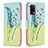 Custodia Portafoglio In Pelle Fantasia Modello Cover con Supporto B01F per Oppo A94 4G Verde Pastello